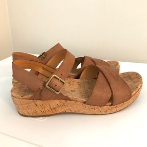 Korkease Wedge Leather Sandals
